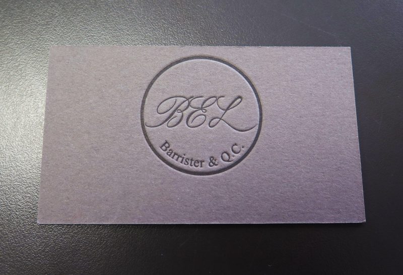 Debossed or Embossed Custom Business Cards Calgary