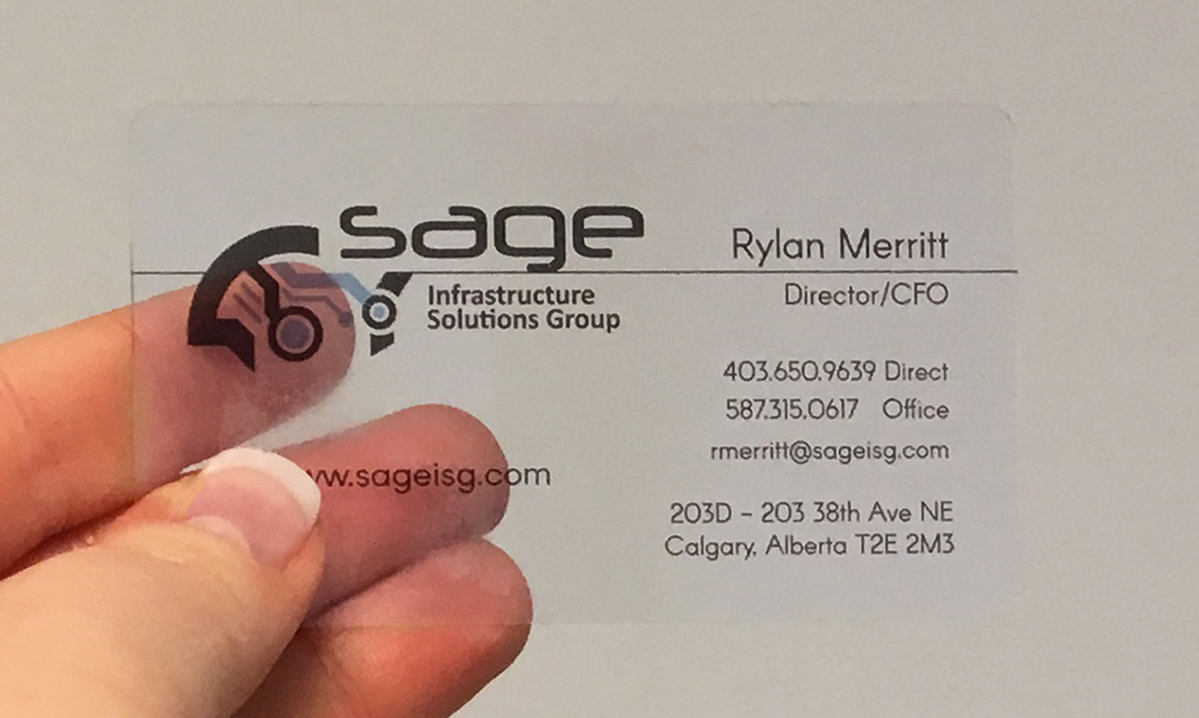 Clear Plastic Business Cards - Business Cards Calgary
